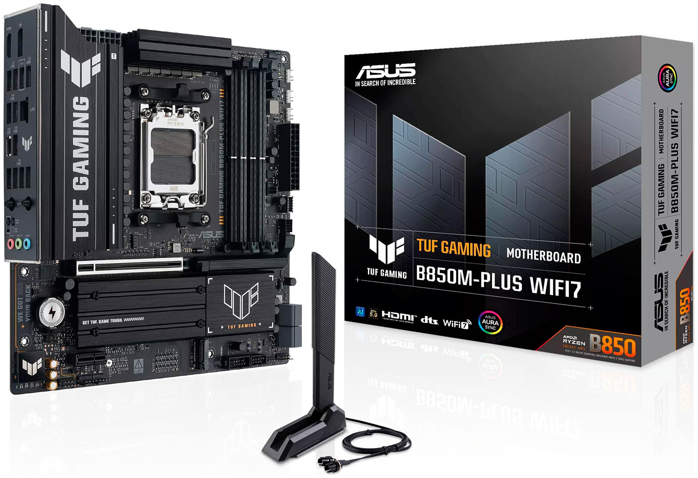 Изображение товара Материнская плата Asus TUF GAMING B850M-PLUS WIFI7 для AM5 и DDR5