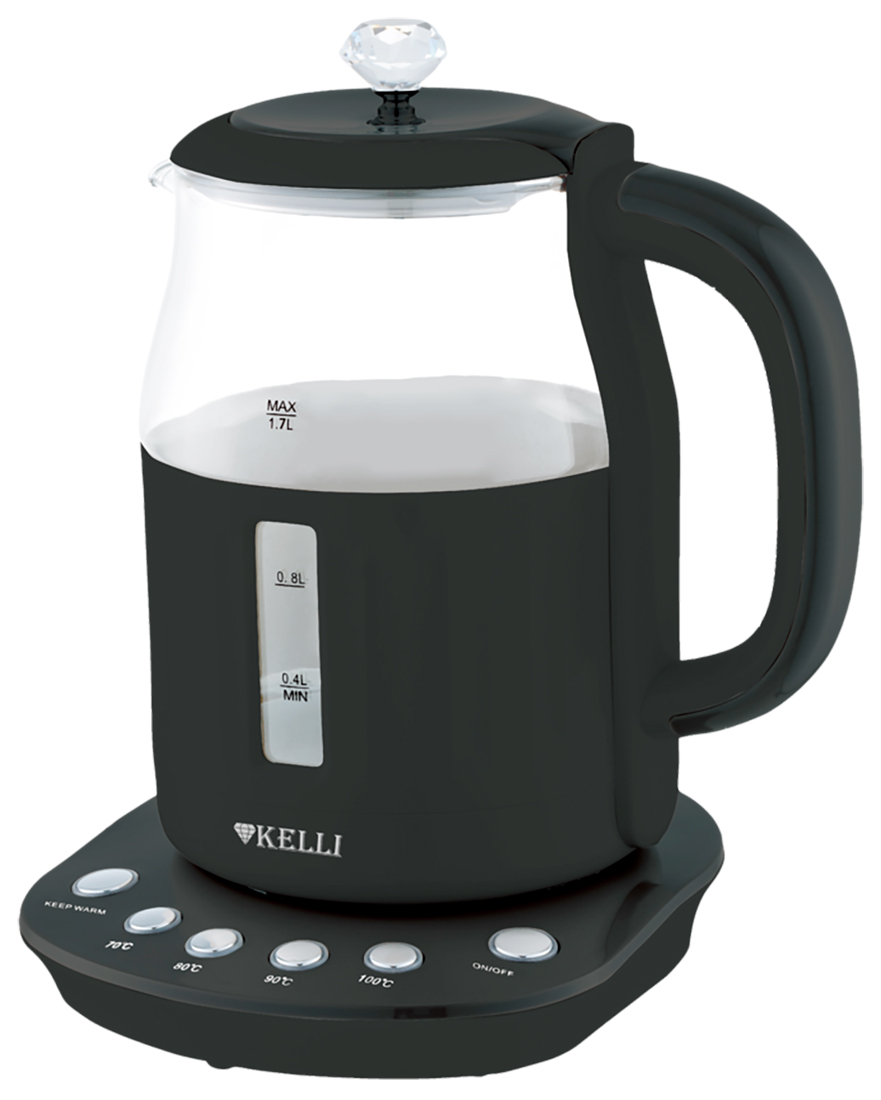 Изображение товара Чайник электрический Kelli KL-1373, 1.7 л, черный, стеклянный Изображение товара Чайник электрический Kelli KL-1373, 1.7 л, черный, стеклянный