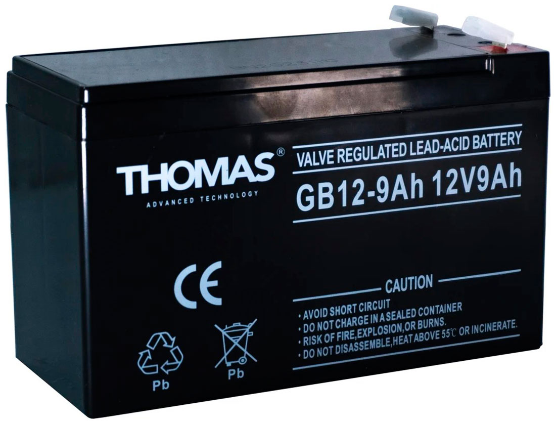 Изображение товара Аккумуляторная батарея Thomas GB12-9 12V9Ah Изображение товара Аккумуляторная батарея Thomas GB12-9 12V9Ah