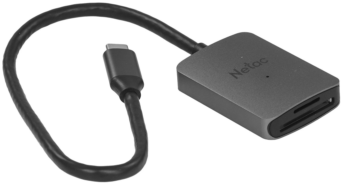 Изображение товара Картридер Netac WK12GYCN OTG для USB-C и карт памяти, надежный и компактный