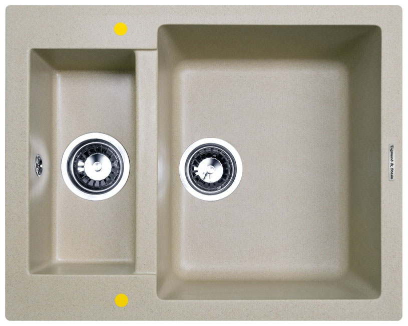 Изображение товара Кухонная мойка Zigmund & Shtain RECHTECK 600.2 из искусственного гранита