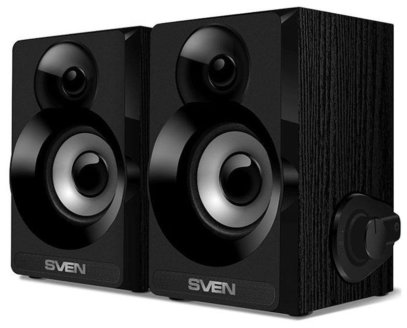 Изображение товара Акустика SVEN SPS-517 2.0 черная USB мощность 6 Вт компактные колонки