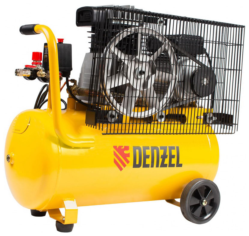 Компрессор Denzel 58113 BCI2300/50 компрессор воздушный bci2300 50 ременный привод 2 3 квт 50 литров 400 л мин denzel арт 58113