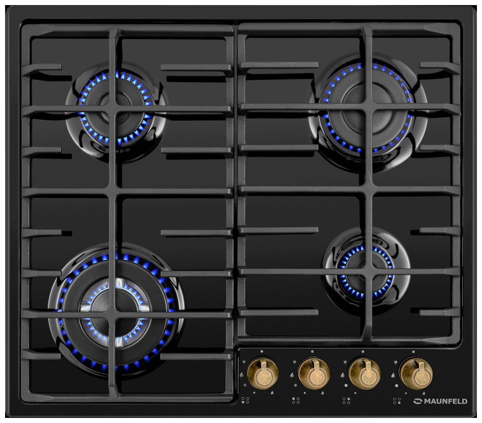 

Газовая варочная панель Maunfeld EGHE.64.63CB.R/G, Черный