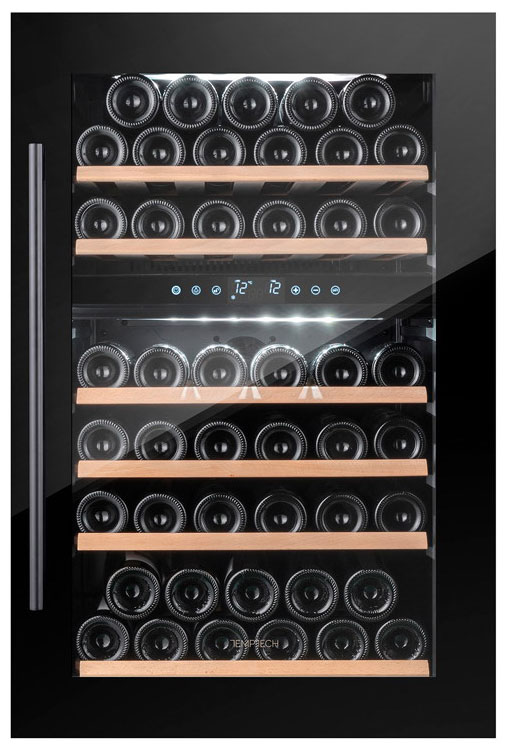 Изображение товара Встраиваемый винный шкаф Temptech OZ90DB 126 л двухзонный в колону