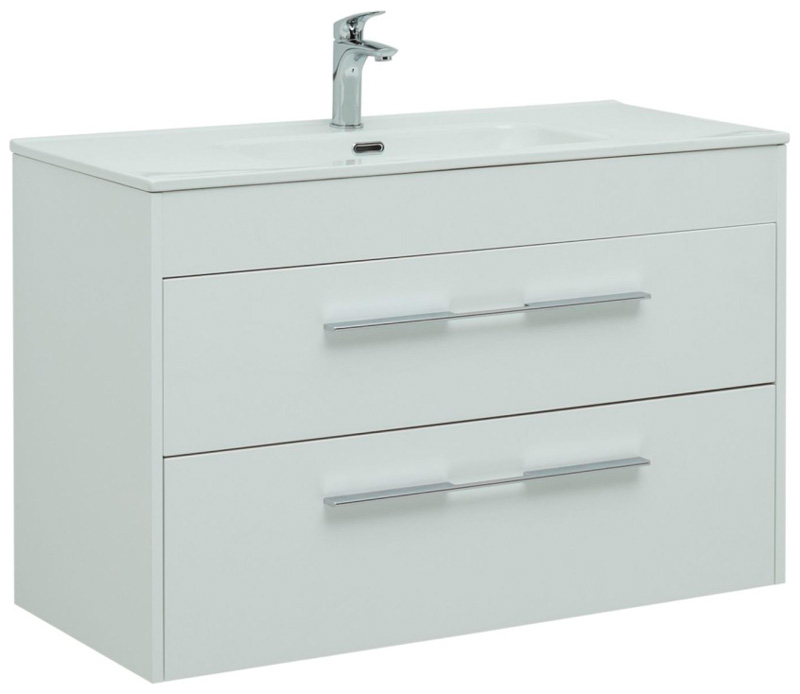 Изображение товара Тумба под раковину Aquanet Августа 100 (ручка хром) белый (00277509)