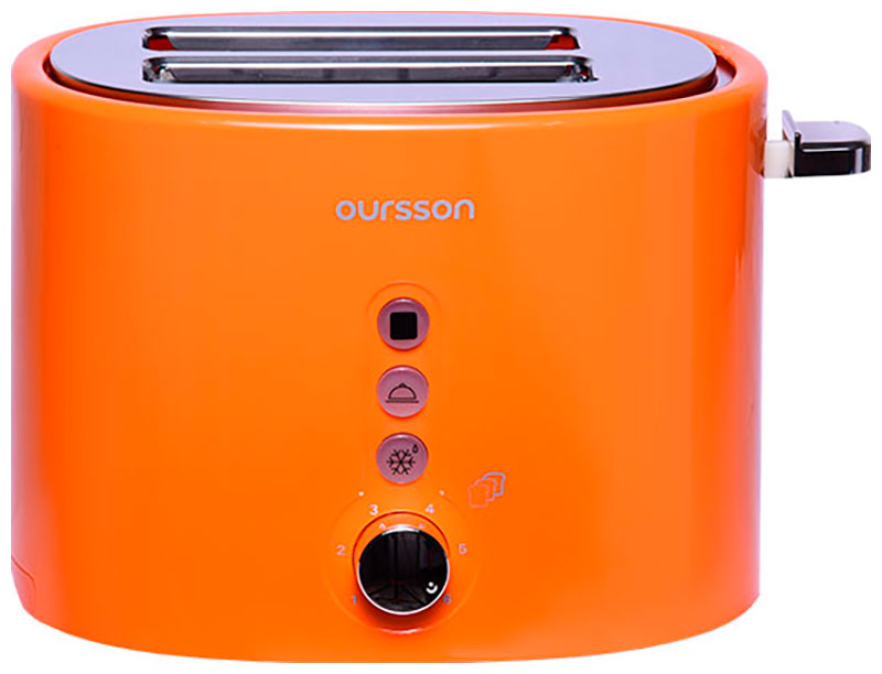 Тостер Oursson TO2110/OR Оранжевый кухонные подставки 4 ломтика обратный отсчет металлический тостер тостов
