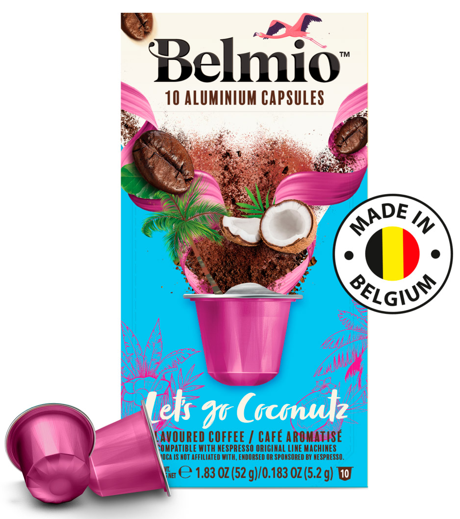 Кофе молотый Belmio в алюминиевых капсулах Let's go Coconutz кофе молотый в капсулах carraro rwanda 52 г система nespresso