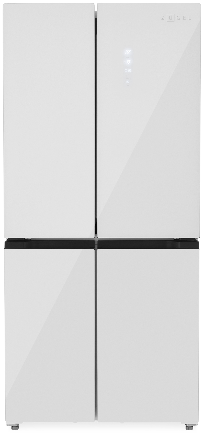 Многокамерный холодильник ZUGEL ZRCD430W, белое стекло