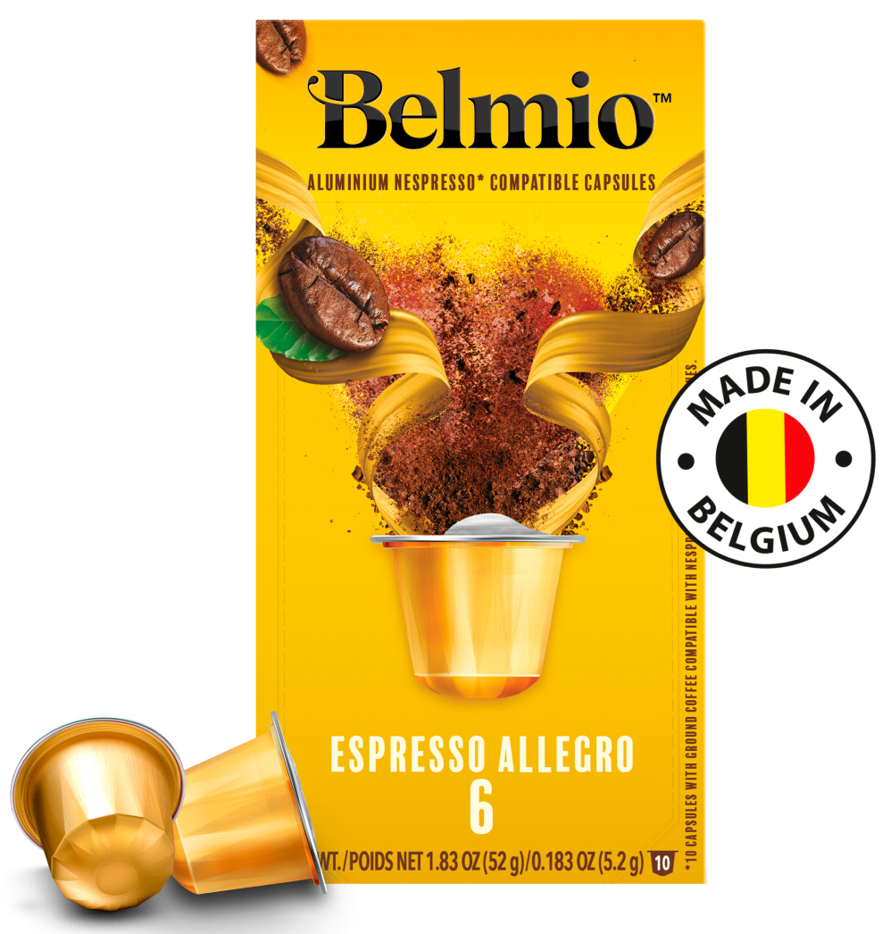 Кофе молотый в алюмиевых капсулах Belmio Espresso Allegro (intensity 6) кофе в капсулах belmio espresso allegro intensity 6