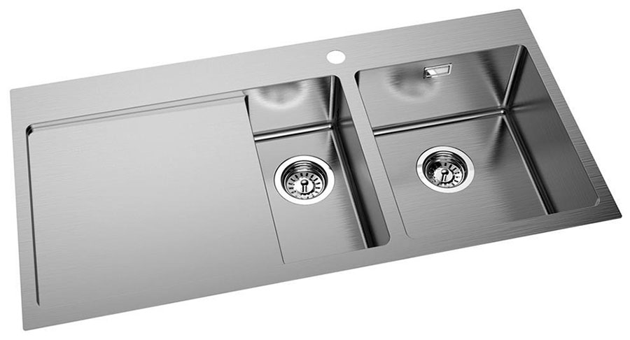 Изображение товара Кухонная мойка Oulin OL-FTR201R, двухчашевая, сатиновая, Россия