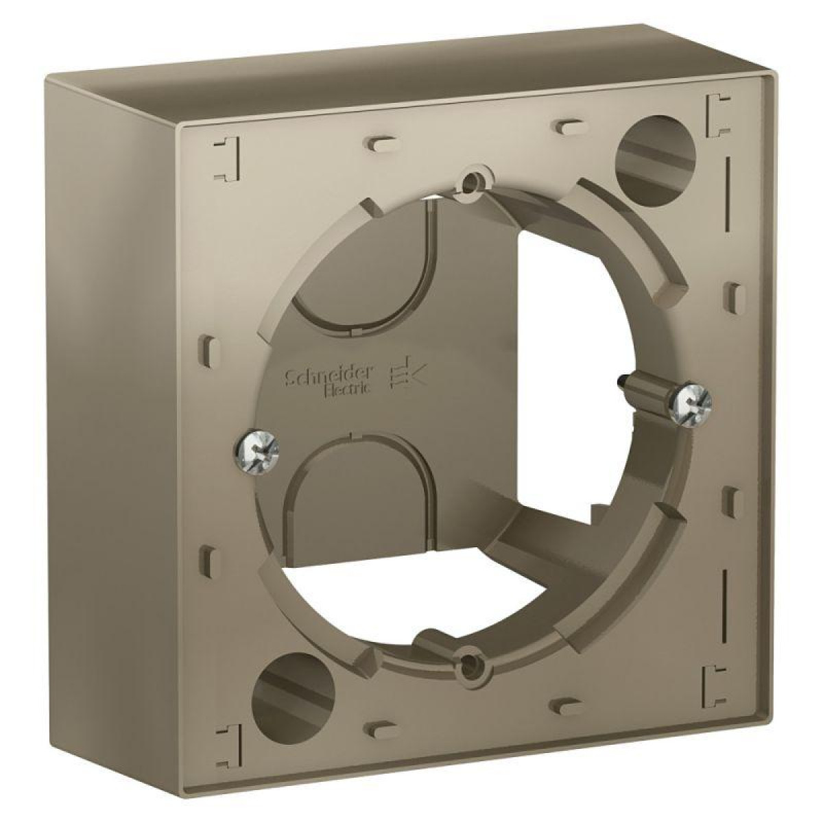 Изображение товара Рамки, декоративные элементы, основания для ЭУИ Systeme Electric Коробка ОП AtlasDesign шампань SE