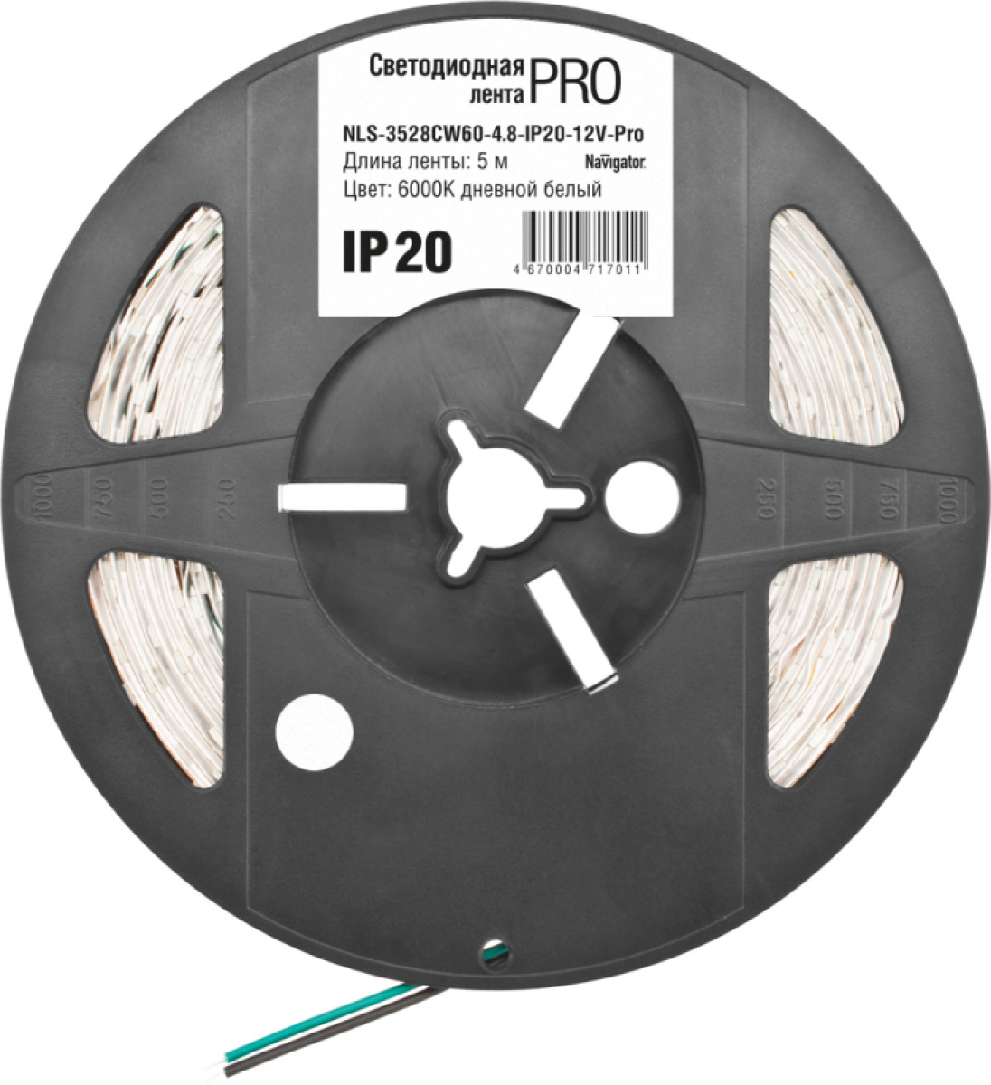 Изображение товара Светодиодная лента Navigator 5м 60 LED 6000К IP20 белый свет