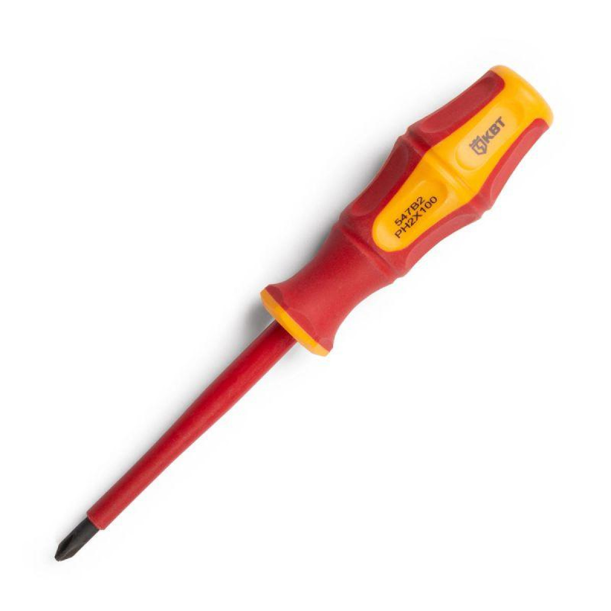 Изображение товара Диэлектрическая отвертка КВТ Профи PH2x100 для электромонтажных работ