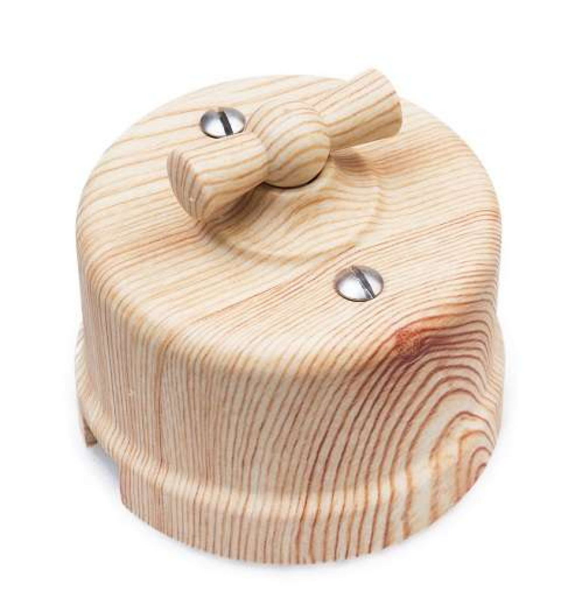 Изображение товара Выключатели, переключатели, диммеры Bironi Выключатель проходной поворотный 1-кл. ОП Лизетта 10А IP20 ретро 2 полож. ABS-пластик карельская сосна