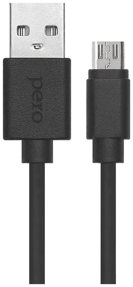 Дата-кабель Pero DC-03 micro-USB 2А 2м черный дата кабель pero dc 06 universal 3 in 1 lightning micro usb type c 2а 2м черный