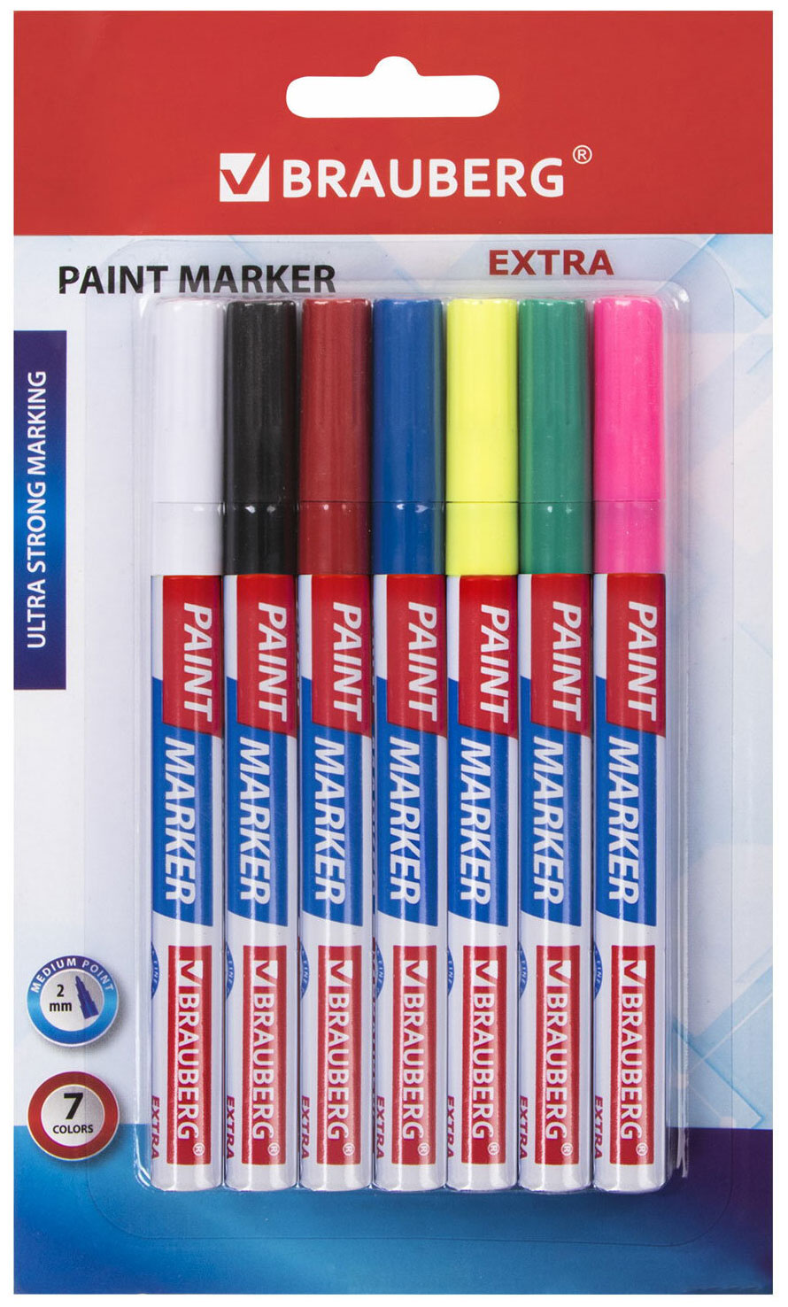Изображение товара Набор маркеров Brauberg EXTRA 7 шт лаковые для поверхностей