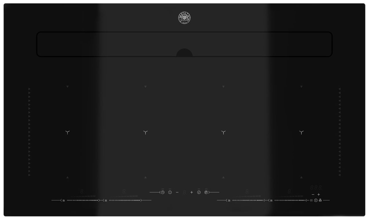 Индукционная варочная панель со встроенной вытяжкой Bertazzoni P904IBHNE Индукционная варочная панель со встроенной вытяжкой Bertazzoni P904IBHNE