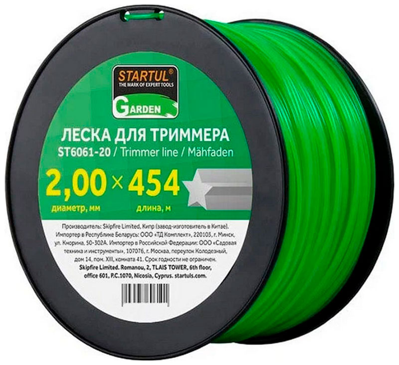 Изображение товара Леска для триммеров Startul GARDEN 2 мм 454 м звезда нейлон