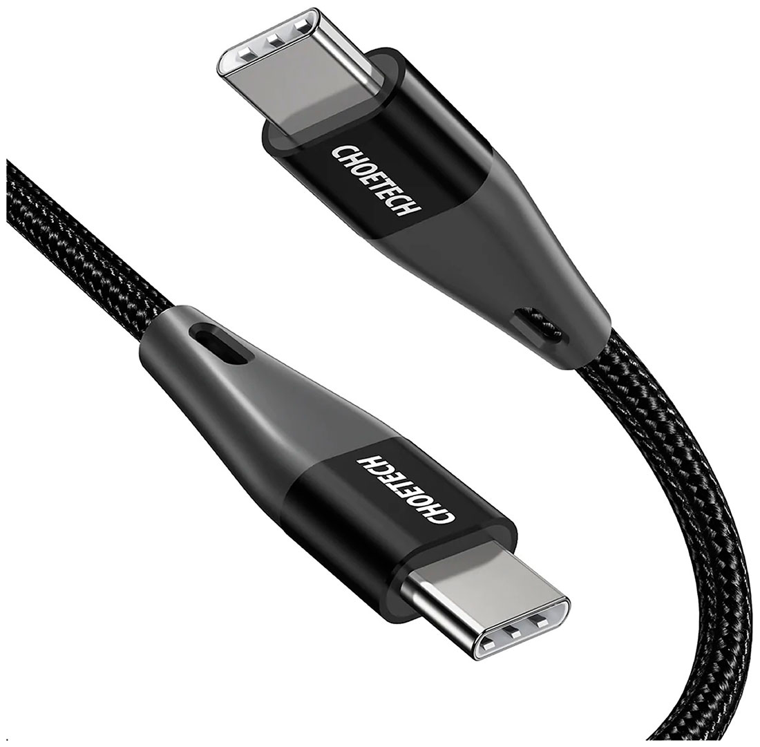 Кабель Choetech USB C PD, 60 Вт, черный, 1.2 м (XCC-1003) кабель choetech usb c pd 60 вт цвет черный 1 2 м xcc 1003