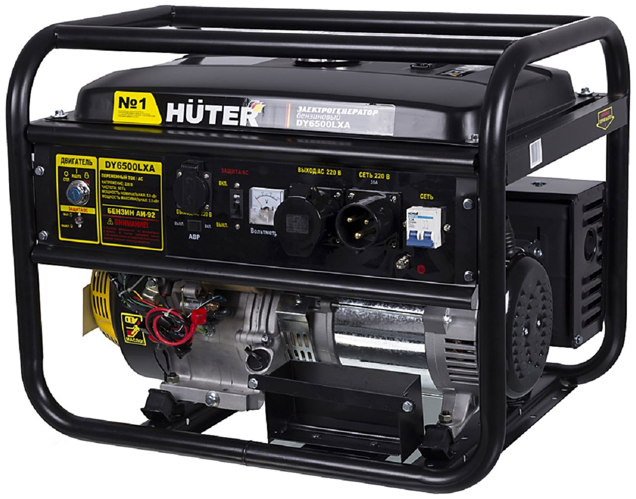 генератор бензиновый huter dy6500lxa с авр 5000 вт Электрический генератор и электростанция Huter DY6500LXA