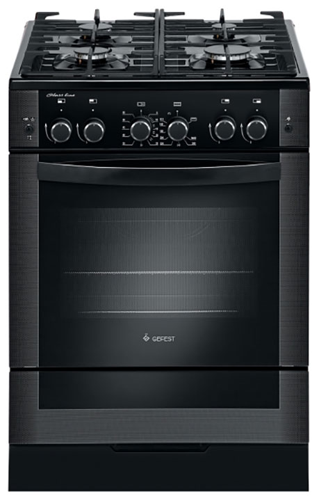 Изображение товара Газовая плита Gefest ПГ 6500-02 0044 с духовкой и грилем черный стекло