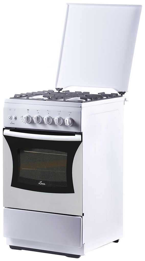 Изображение товара Газовая плита Flama FG 24227 W белая 4 конфорки духовка 50 л газ-контроль