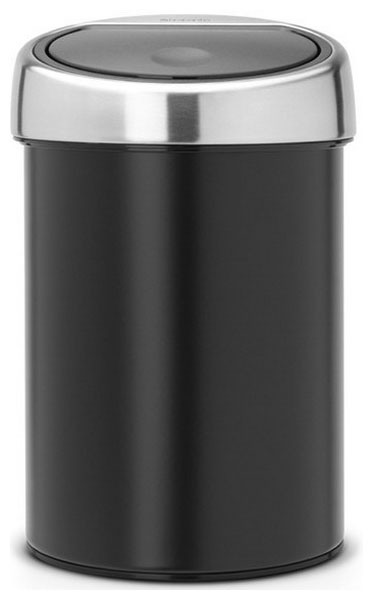 Изображение товара Бак для мусора Brabantia TOUCH BIN 3л черный матовый бесшумное открывание