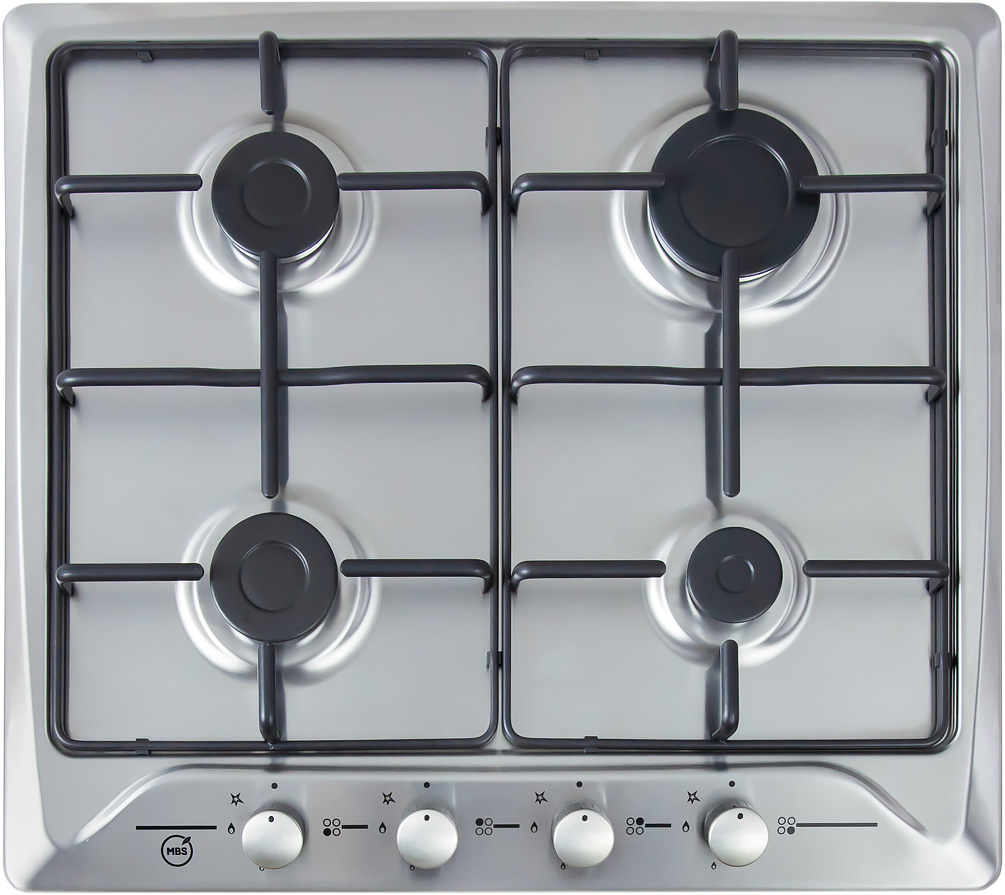 Изображение товара Газовая варочная панель MBS PG-613 4 конфорки нержавеющая сталь Турция