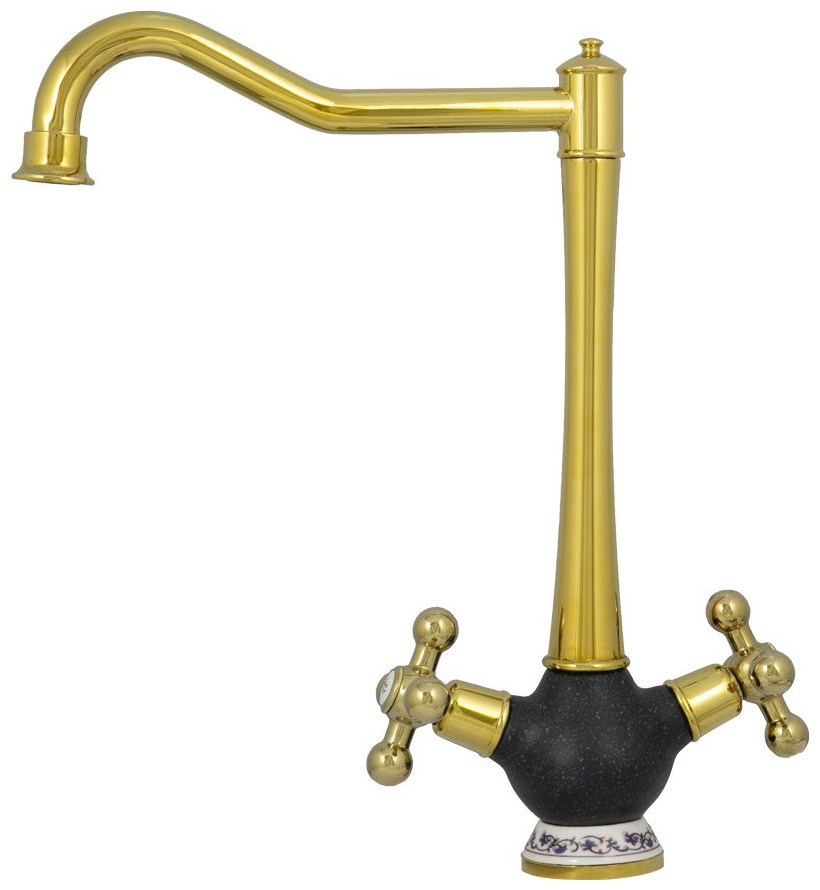 Изображение товара Кухонный смеситель Zigmund & Shtain 2100 ТЕМН.СКАЛА с поворотным изливом