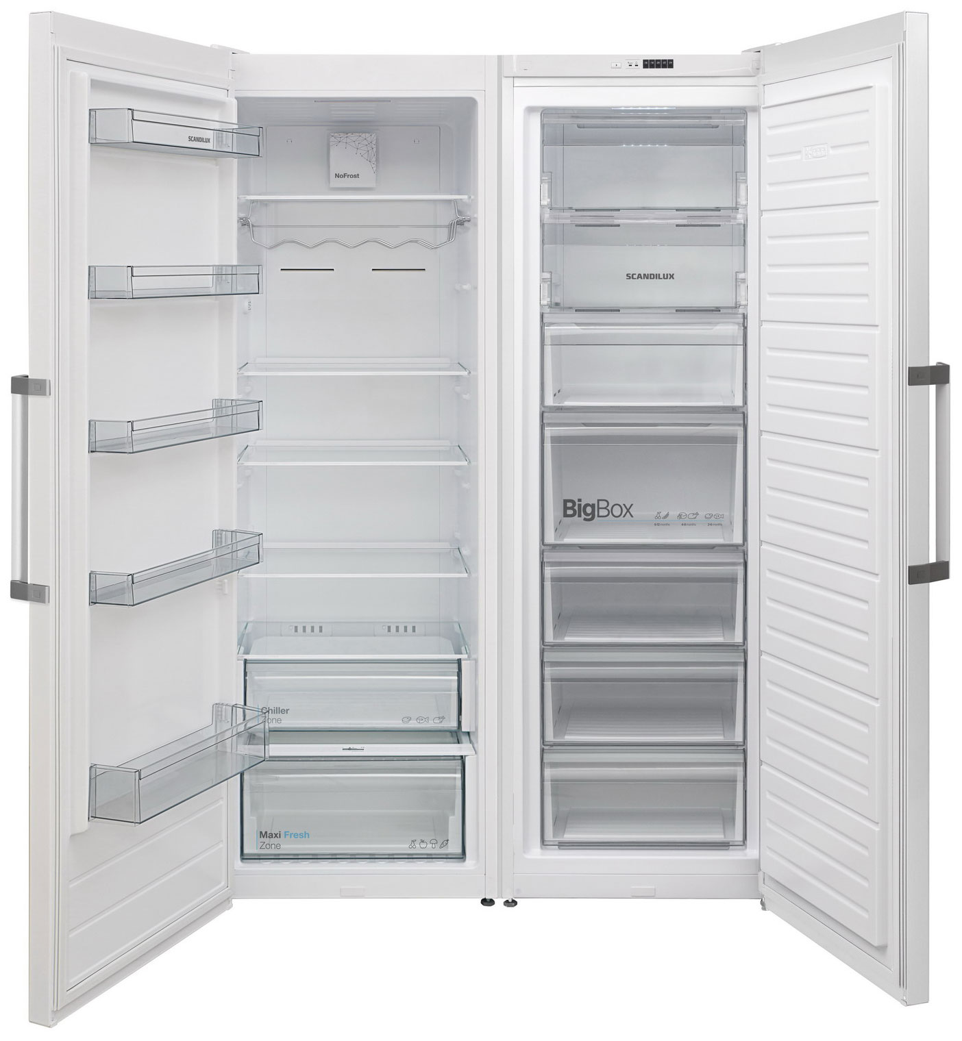 Холодильник Side by Side Scandilux SBS 711 Y02 W (FS 711 Y02 W + R 711 Y02 W SBS kit)