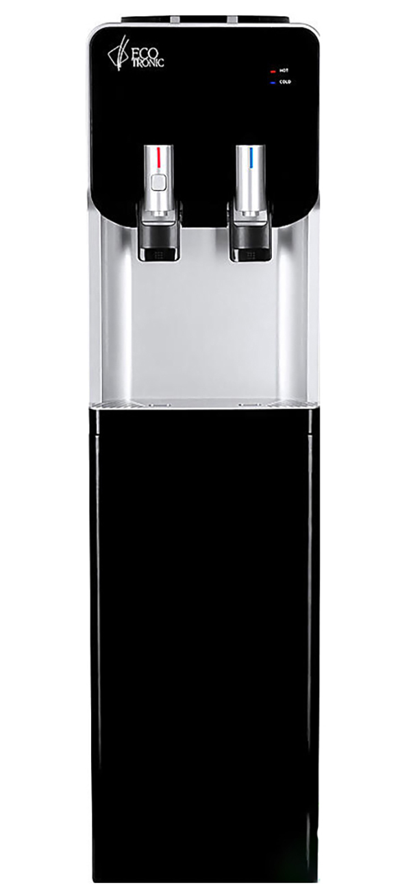 Изображение товара Напольный кулер Ecotronic M40-LCE черный серебристый с шкафчиком для хранения
