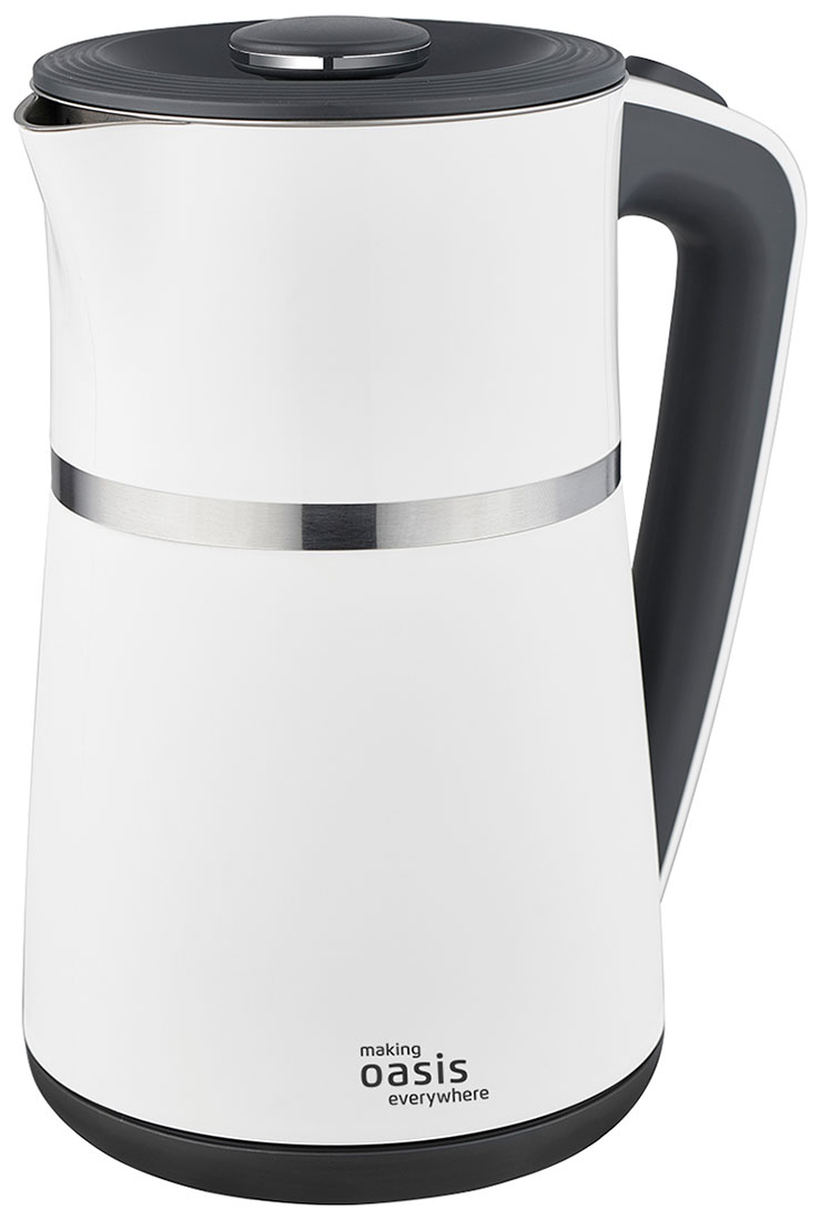 

Чайник электрический Oasis making everywhere K-4SPW, Белый/черный