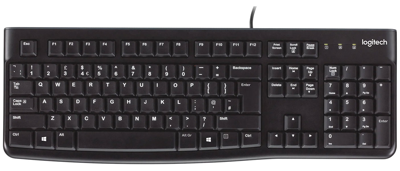 Изображение товара Проводная клавиатура Logitech USB K120 ANSI EN/RU черная