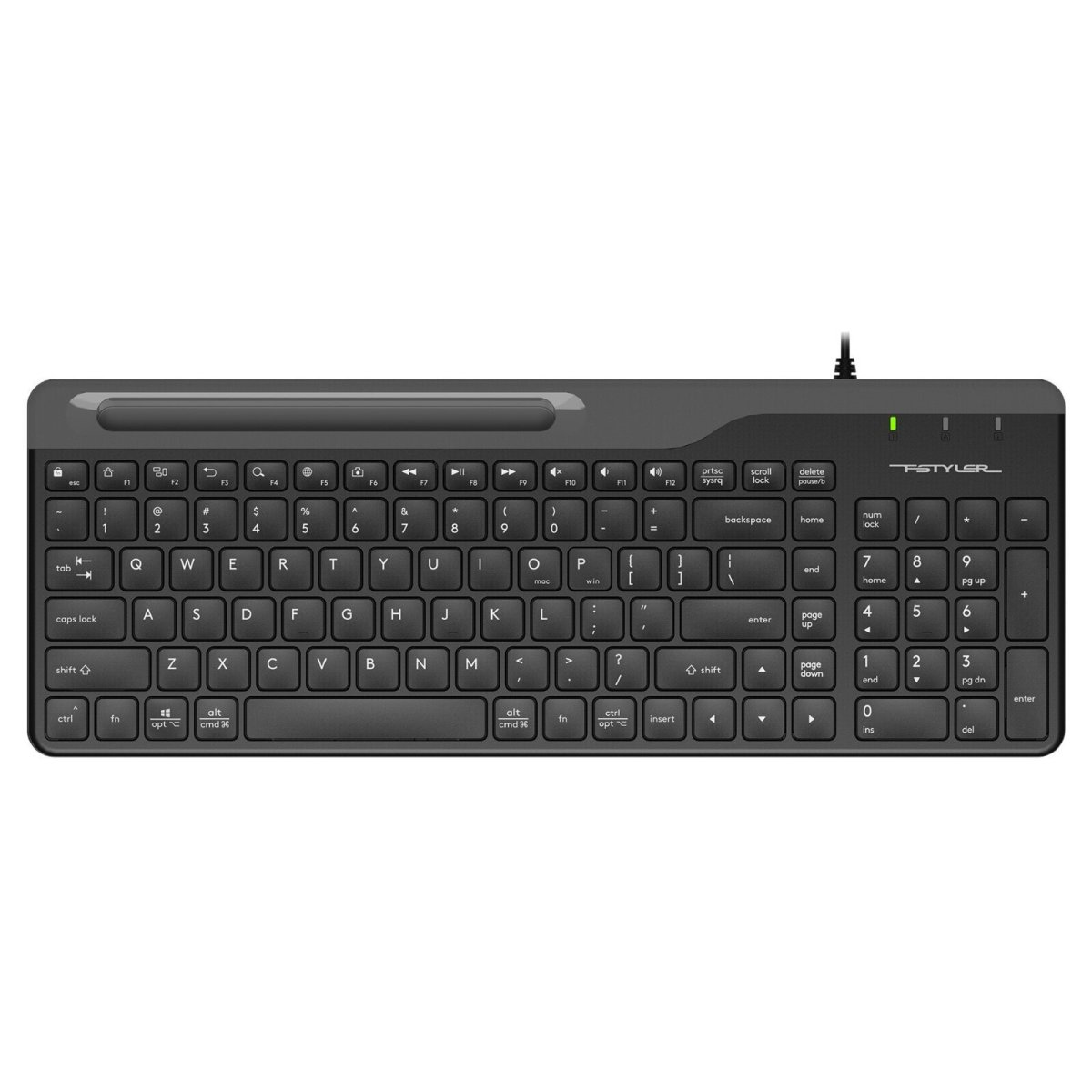 Изображение товара Клавиатура A4Tech Fstyler FK25 черный/серый USB slim