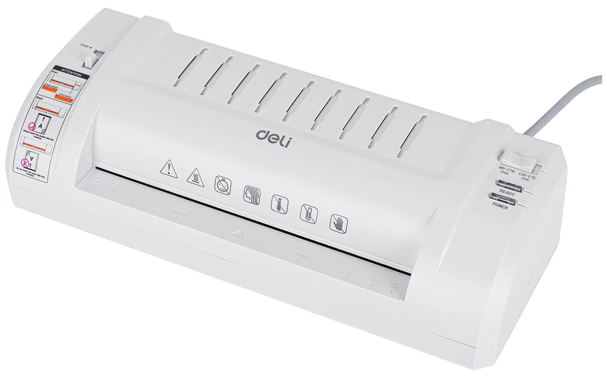 Изображение товара Ламинатор Deli E3893-EU A4 горячее холодное ламинирование 30см/мин