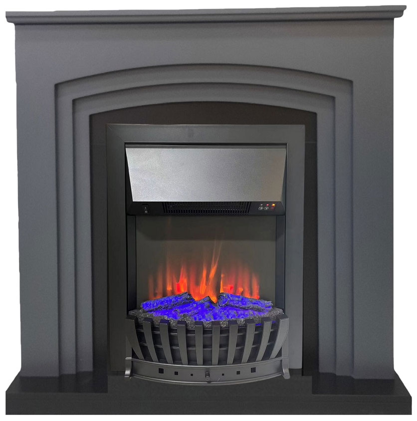 

Каминокомплект Elekam Dylon с очагом Velar (F2020G2), графит с черным (разборный), Графит/черный