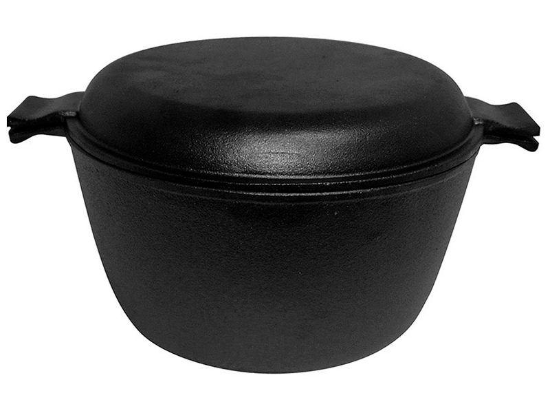 

Кастрюля Mallony CC-20/30 2.2 л, чугунная, с крышкой-сковородкой 0.8 л (985008)