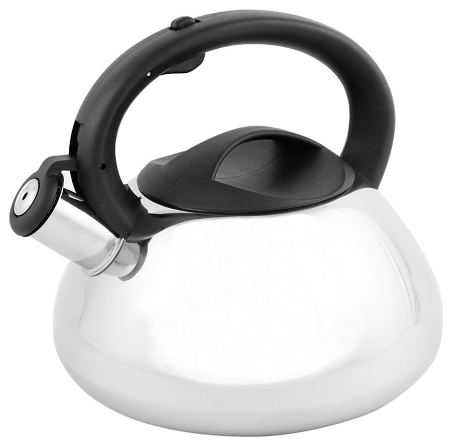 Изображение товара Чайник для плиты Mallony MAL-109, 3 л, цельнометаллический, из нержавеющей стали, зеркальная полировка (910071)