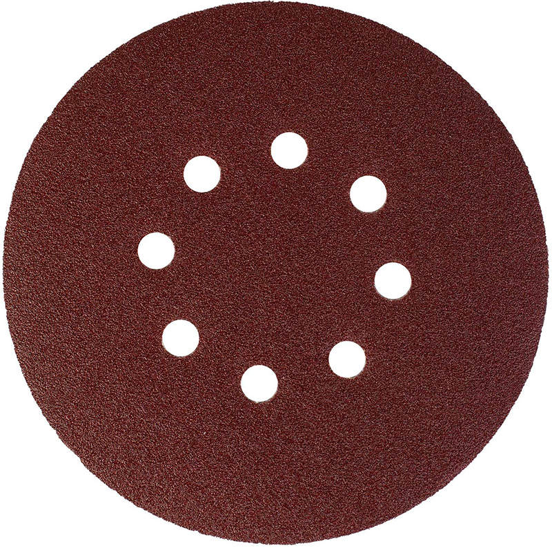 Изображение товара Круг шлифовальный Patriot на липучке, 150 мм, 8 отверстий, Р80, 5 шт