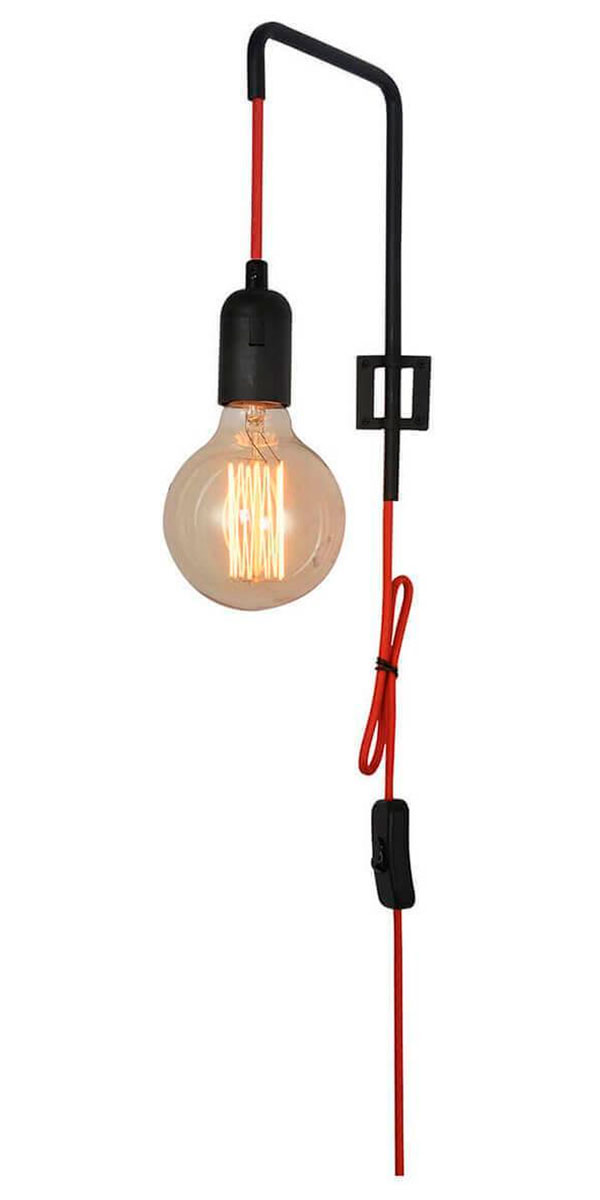 Изображение товара Бра Lussole Loft LSP-8042 стиль Лофт, металлический, одноламповое, черный/красный