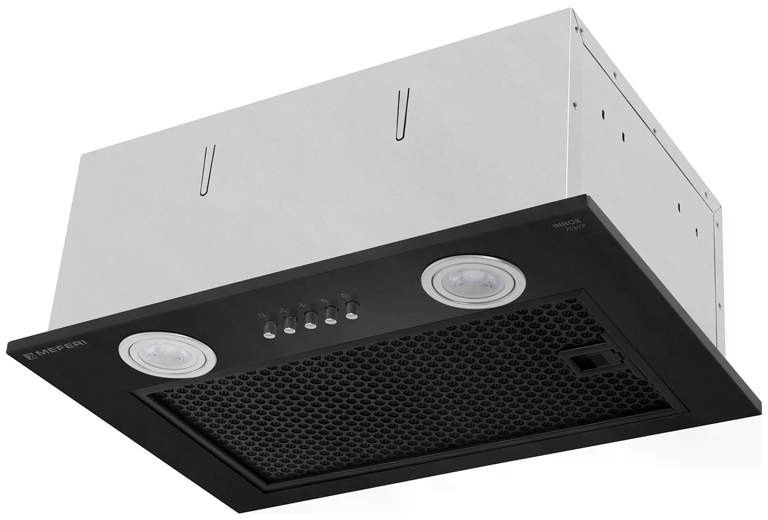 Изображение товара Вытяжка встроенная Meferi INBOX45BK POWER черная металлик