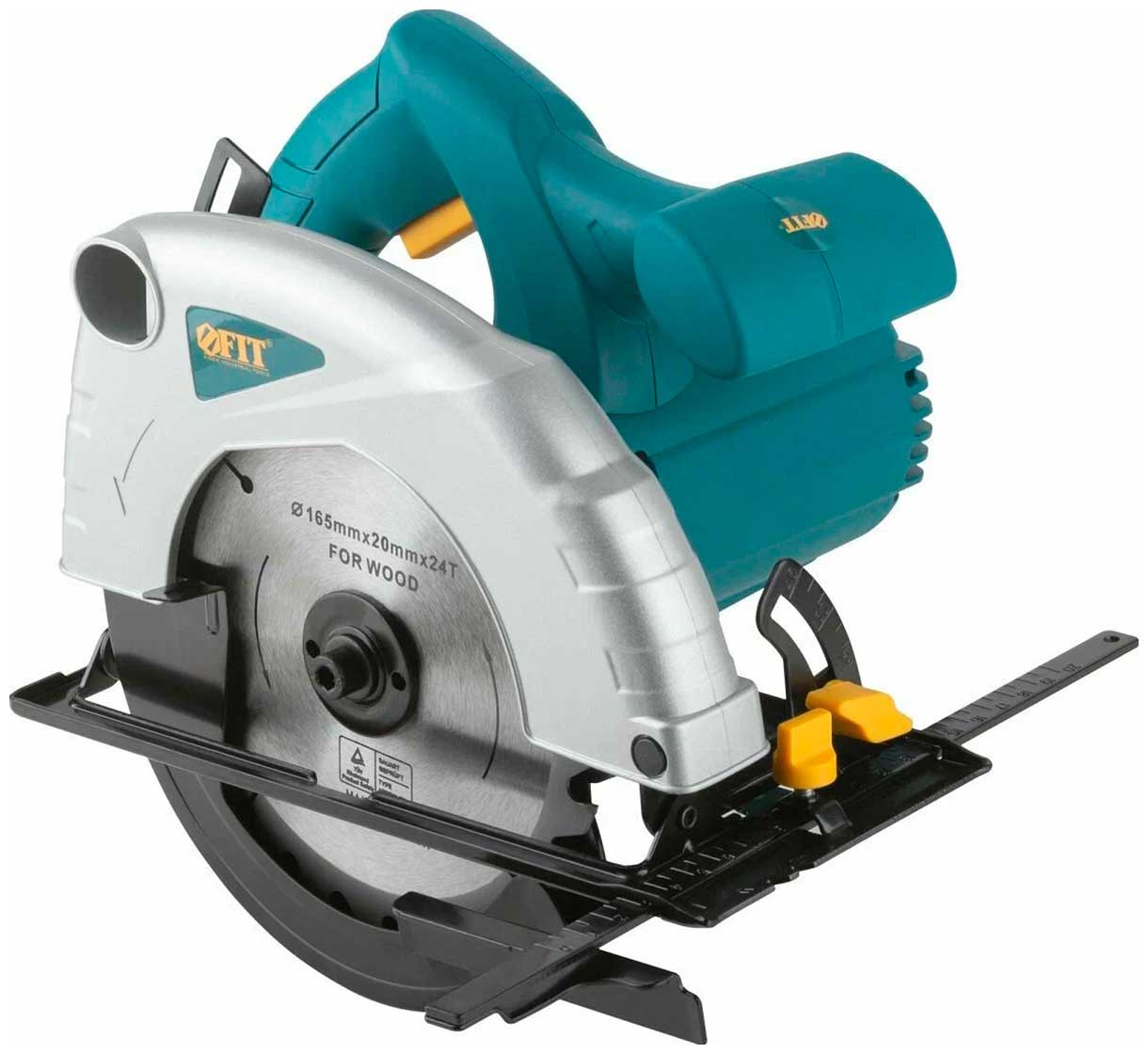 Изображение товара Пила дисковая Fit 1000 Вт, 4800 об/мин, 165/20 мм, 2.1 кг, жел. опора, коробка (CS-165/1000 80396)