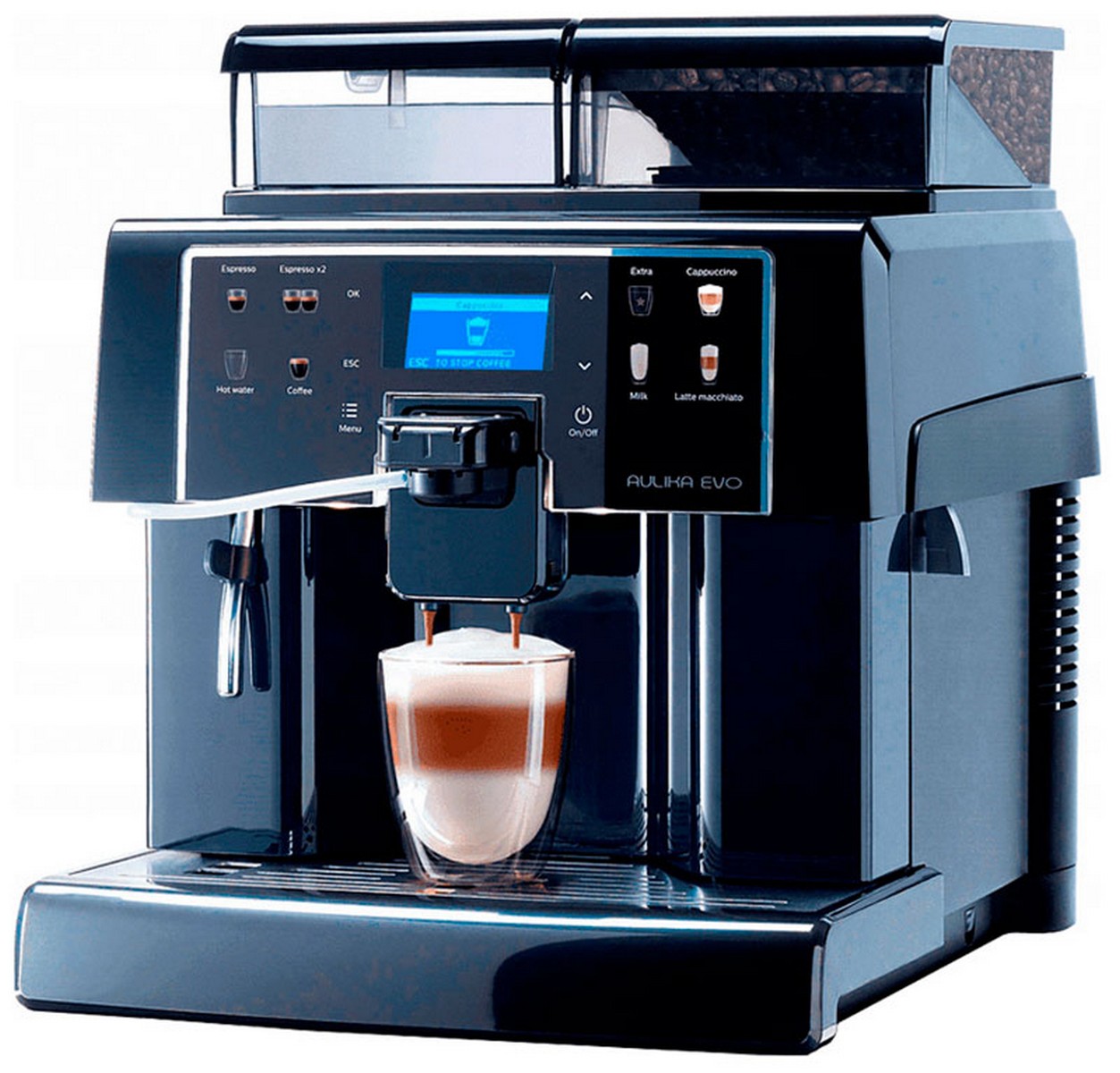 Изображение товара Автоматическая кофемашина Saeco Aulika Evo Focus с сенсорным управлением и встроенной кофемолкой
