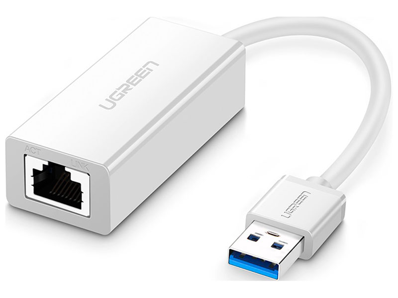 Изображение товара Адаптер Ugreen CR111 (20255) USB 3.0 Gigabit Ethernet, белый