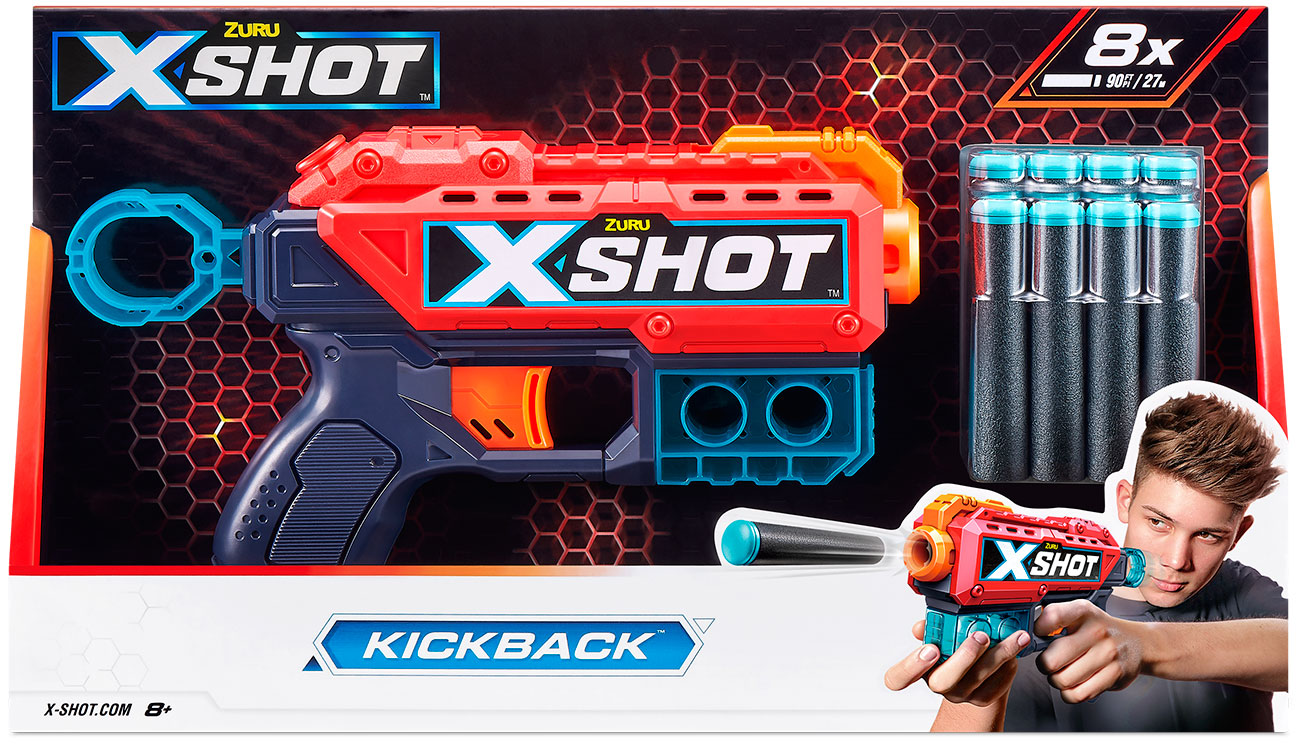 Изображение товара Игровой набор Zuru X-Shot "Ексель - Кикбек" с бластером и стрелами