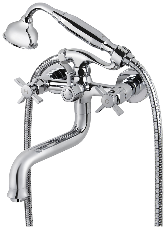 Изображение товара Смеситель для ванны с душем Kaiser Cross, Хромированный
