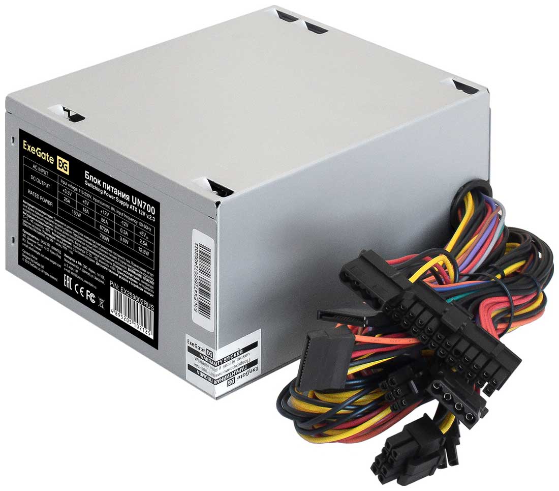 Блок питания ExeGate UN700 (EX259602RUS) 700W Блок питания ExeGate UN700 (EX259602RUS) 700W
