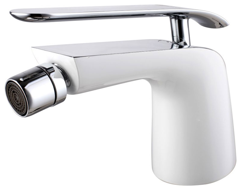 Изображение товара Смеситель для биде Lemark LM4908CW латунь хром белый современный дизайн