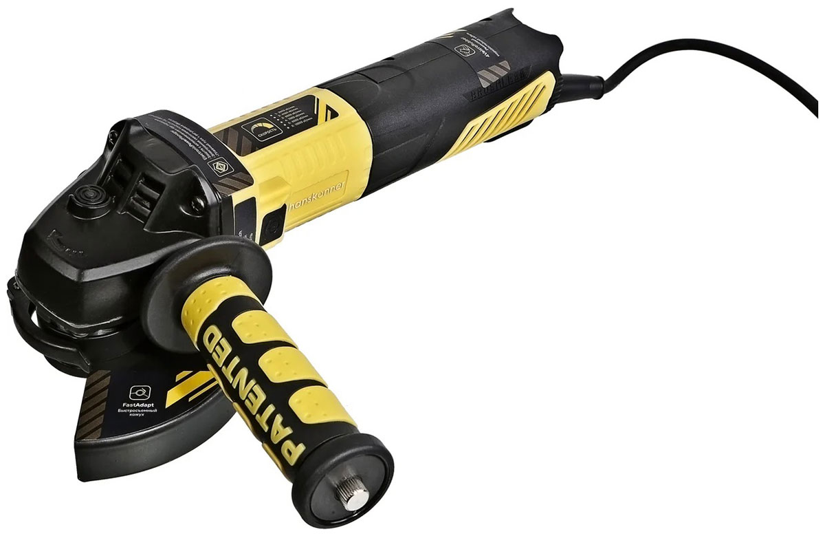 Изображение товара Угловая шлифовальная машина (болгарка) Hanskonner HAG16125BE, 125 мм, 1600 Вт, 3000-10000 об/мин, бесщеточная